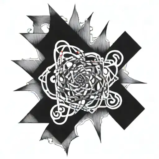 quantum entanglement　program tattoo design idea