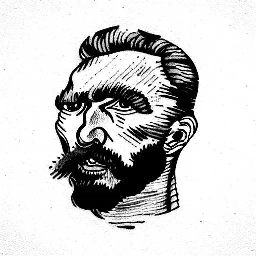 van gogh tattoo design idea