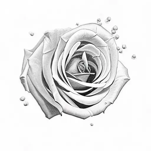 SLR acronym inside a skull with rose tattoo design idea