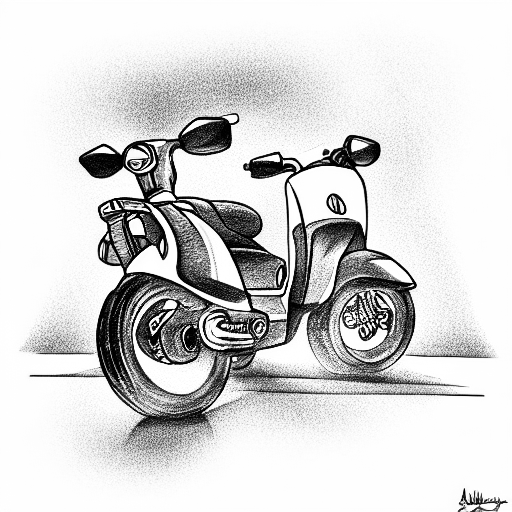 scooter adventure tattoo design idea