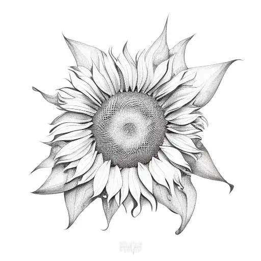 Sunflower tattoo design idea