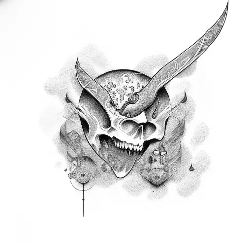 trust no one tattoo design idea