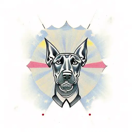 Doberman tattoo design idea
