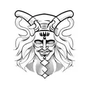  face, left half jester, right half face, shadows  tattoo design idea