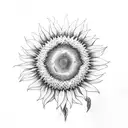 Sunflower tattoo design idea