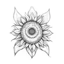 Sunflower tattoo design idea