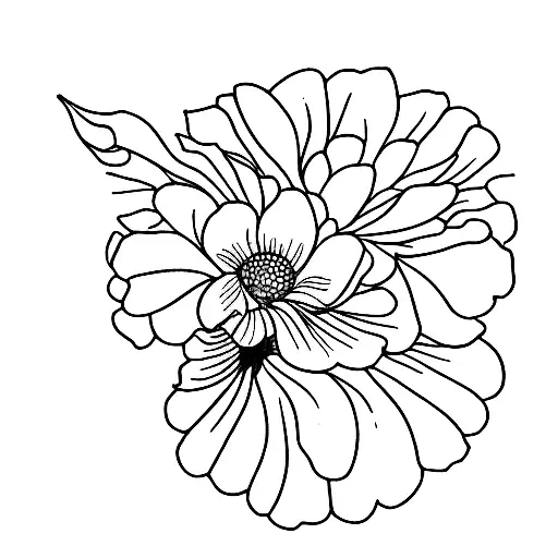 April and December birth flower  tattoo design idea