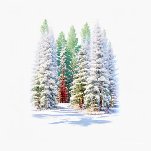 A new-school interpretation of a cedar forest with hidden hockey references tattoo design idea