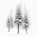 A new-school interpretation of a cedar forest with hidden hockey references tattoo design idea