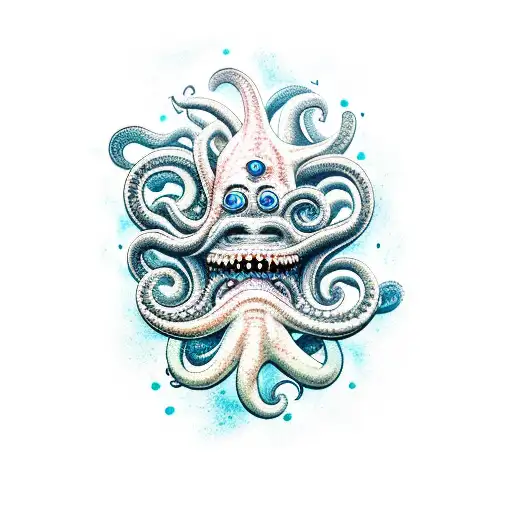 kraken tattoo design idea