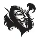 v for vendetta logo tattoo design idea