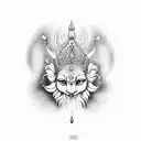 हे राम  हे कृष्ण with mor pankh below it tattoo design idea