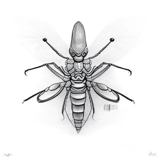 mantis tattoo design idea
