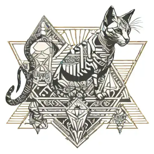 Bastet Egyptian Goddess tattoo design idea