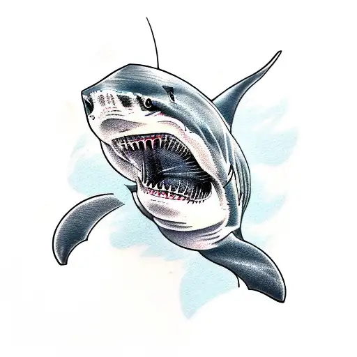 Great White Shark tattoo design idea