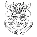 aries with fire tattoo design idea