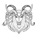 aries with fire tattoo design idea