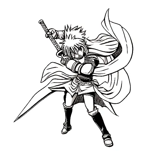 dragonslayer sword tattoo design idea