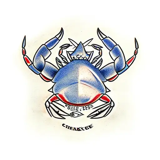 chesapeake blue crab tattoo design idea
