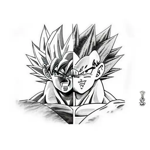 How to Draw Goku vs Vegeta (Dragon Ball Z) Step by Step |  DrawingTutorials101.com