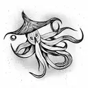 squid  tattoo design idea