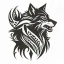 Lone Wolf tattoo design idea