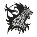 Lone Wolf tattoo design idea