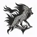 Lone Wolf tattoo design idea