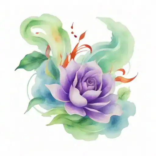 dancing sushi tattoo design idea