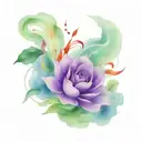 dancing sushi tattoo design idea