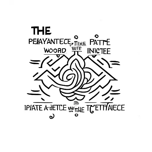 the word patience tattoo design idea