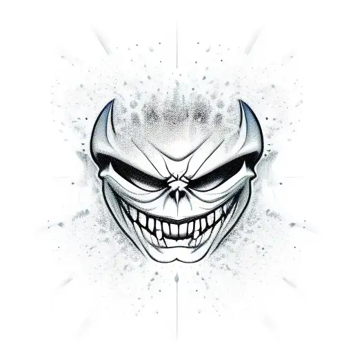 evil smile tattoo design idea
