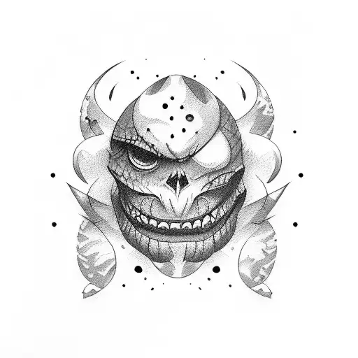 evil smile tattoo design idea