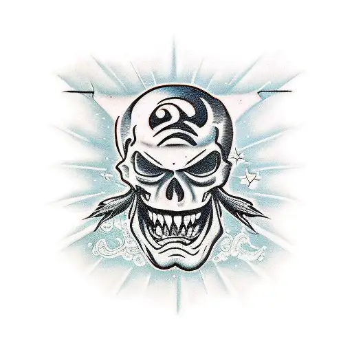 evil smile tattoo design idea