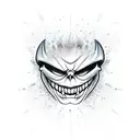 evil smile tattoo design idea
