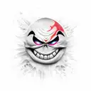 evil smile tattoo design idea