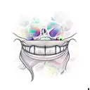 evil smile tattoo design idea