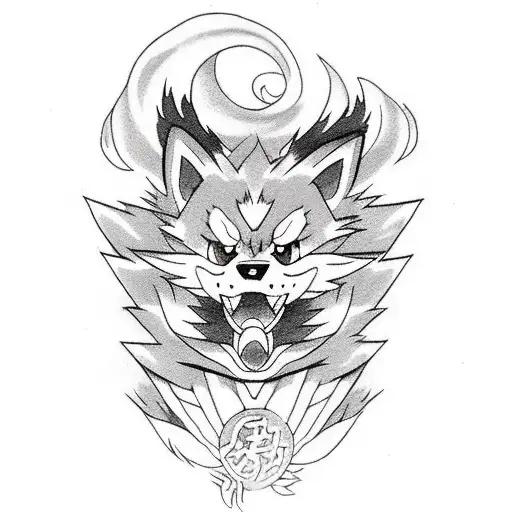 pokemon arcanine tattoo design idea