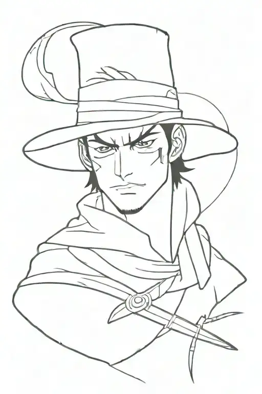 zorro one piece tattoo design idea