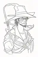 zorro one piece tattoo design idea