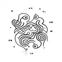 pisces and virgo zodiac signs together tattoo design idea