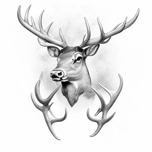 antlers with Bible verse  tattoo design idea