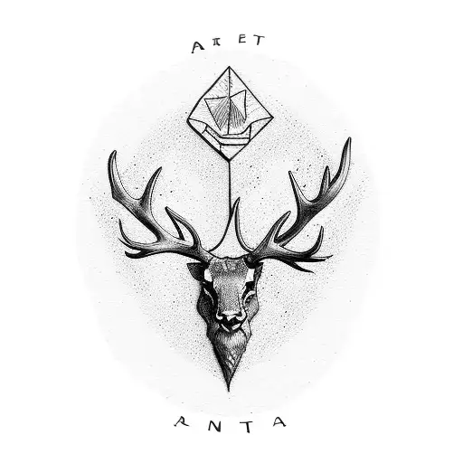 antlers with Bible verse  tattoo design idea