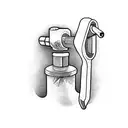 pipe wrench  tattoo design idea