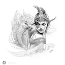 Atenea tattoo design idea