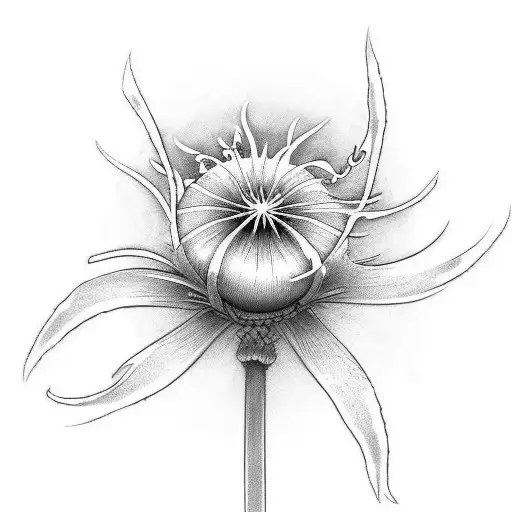 Kaneki spider Lily tattoo design idea