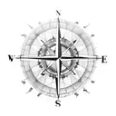 compass and maps longitude and latitude tattoo design idea