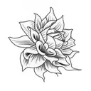 orange dahlia flower  tattoo design idea