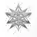 star David with harts  tattoo design idea