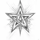 star David with harts  tattoo design idea